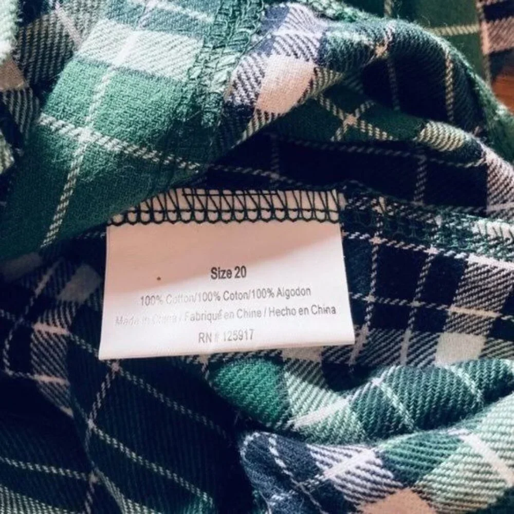 FabDog Plaid Pajamas Puppy Dog 20